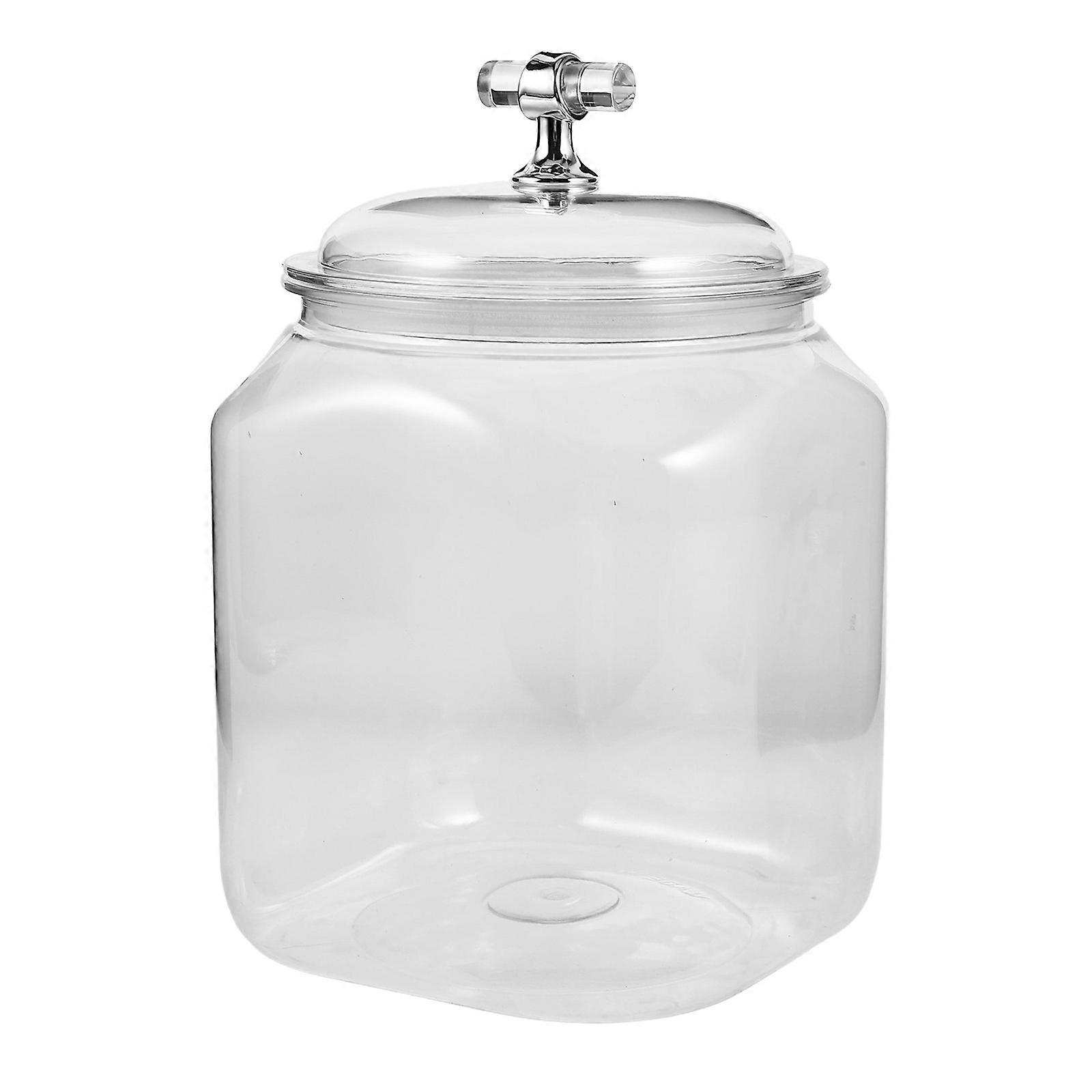 Tea Tins Canister Plastic Storage Jar Airtight Container for Home Kitchen Use Preserving Freshness 3L 1Set