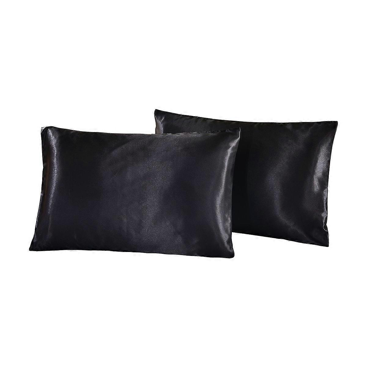 Satin Pillowcase for Comfortable Sleep with 1Pair Pillow Covers