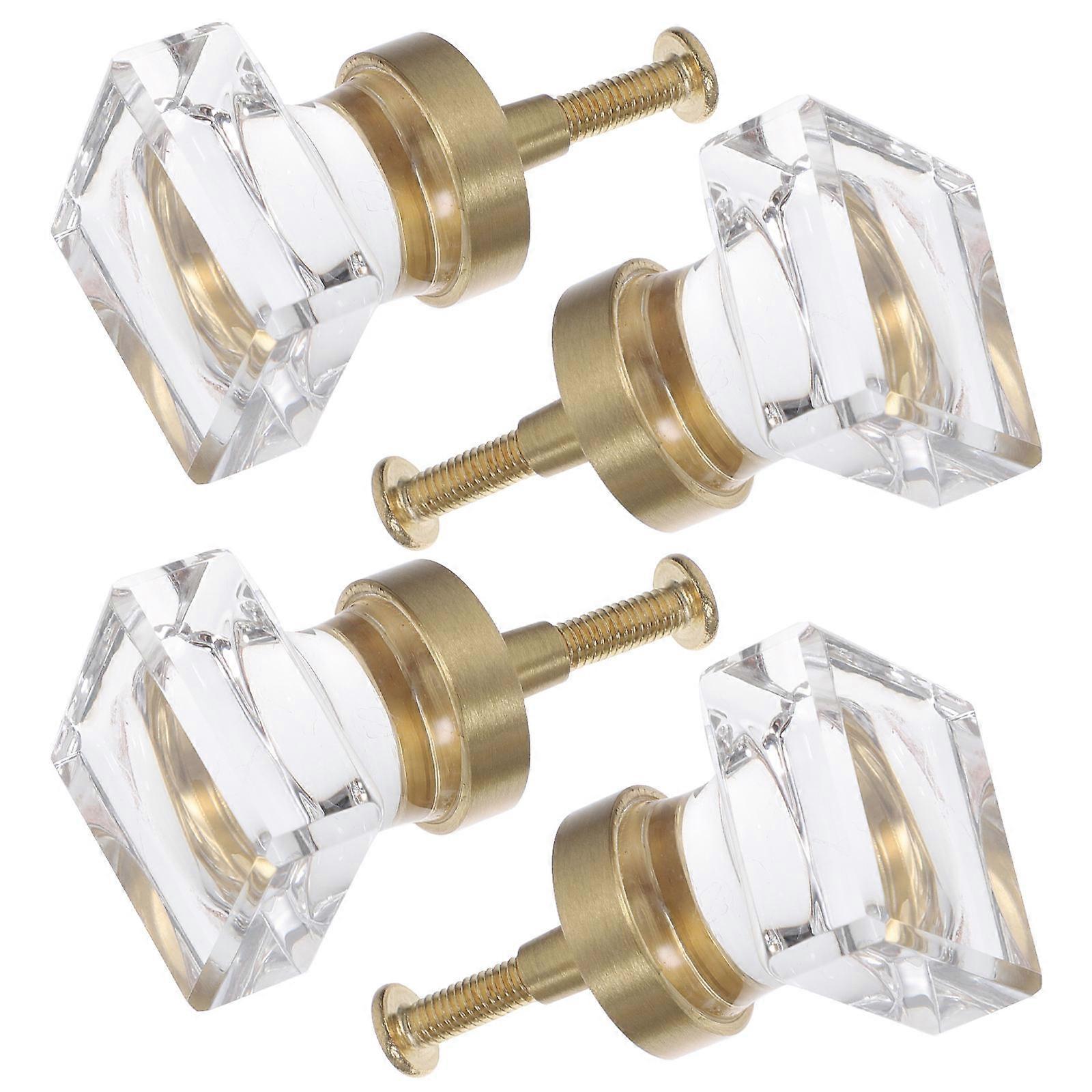 Cabinet Knobs Glass Zircon Decorative Square Shape for DIY Enthusiasts