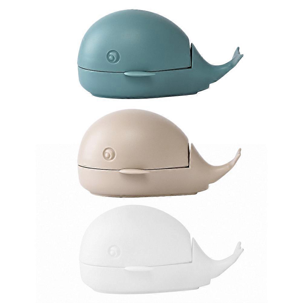 Household Cleaning Clothes Shoes Scrubbing Brush Strong and Durable Whale Shaped Toilet Use 12.5x8.2cm 3Pcs