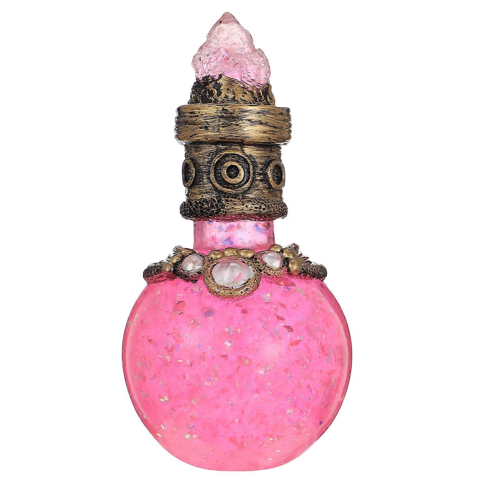 Chic Bottle Decor Craft for Home Ornamentation – Unique Desktop Decoration with Smooth Texture, Pink