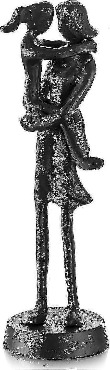 2025 lron Mutter und Tochter Skulptur Geschenk - Schwarz Metall Mutter Tochter Statue für Muttertag Geburtstag von Tochter für Mutter einzigartige Figur Ornament