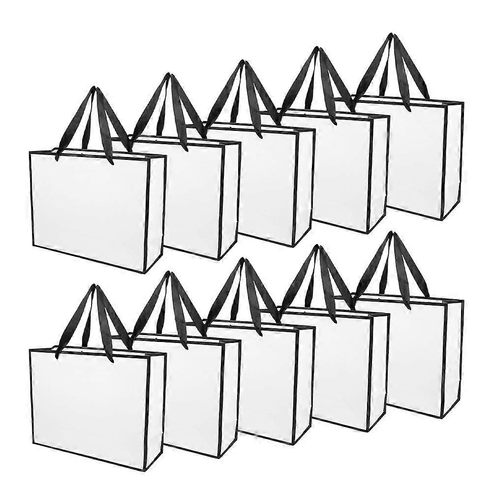 White Paper Gift Bags for Storage Use with Handles 20 Pieces Portable and Reusable 7.87x4.72x11.81 Inches