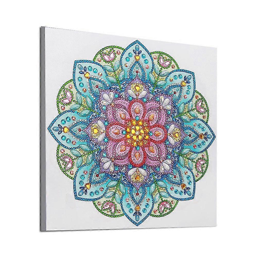Diy Beads Painting Mandala Cross 30 X 30Cm Rhinestones Material Perseverance Cultivation Perfect For Home 1Pack