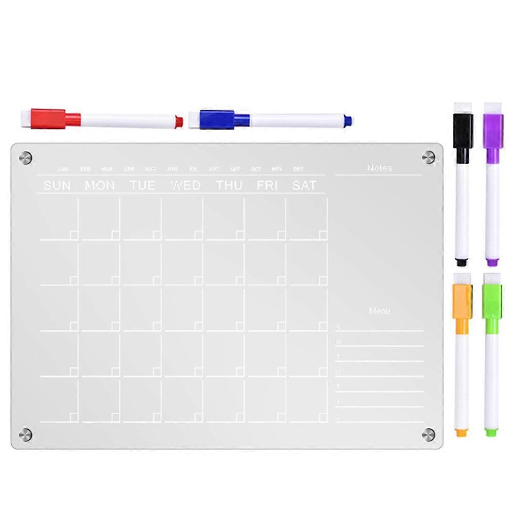 Magnetic Weekly Calendar Fridge Board Kitchen Decor Transparent Rectangular Professional Design Schedule Organization 1 Set