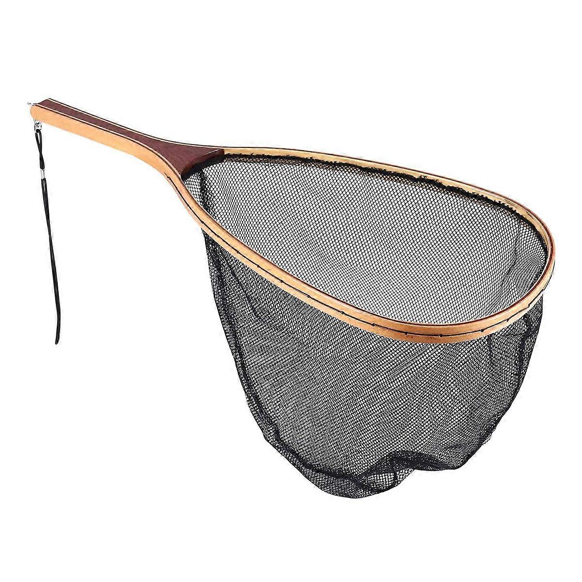 Nylon Landing Handle Trout Mesh Fish Catch Release Scoop Fishing Tool