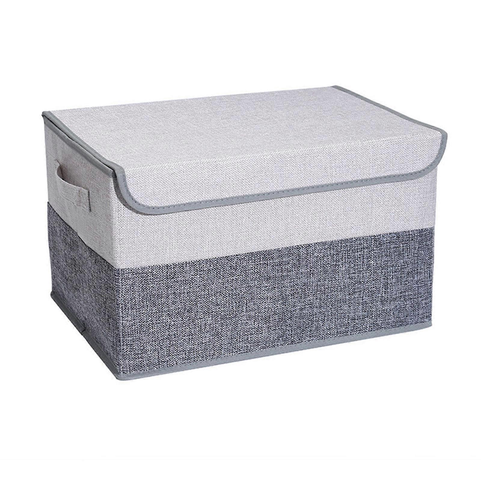 Space Saving Foldable Fabric Storage Container Wardrobes Box For Clothes Bedding Multipurpose Homes Organization  Gray
