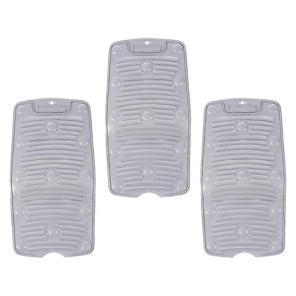 Clothes Washing Tool 3Set Rectangular Washboards For Efficient Home Laundry Tasks In Blue PVC Material