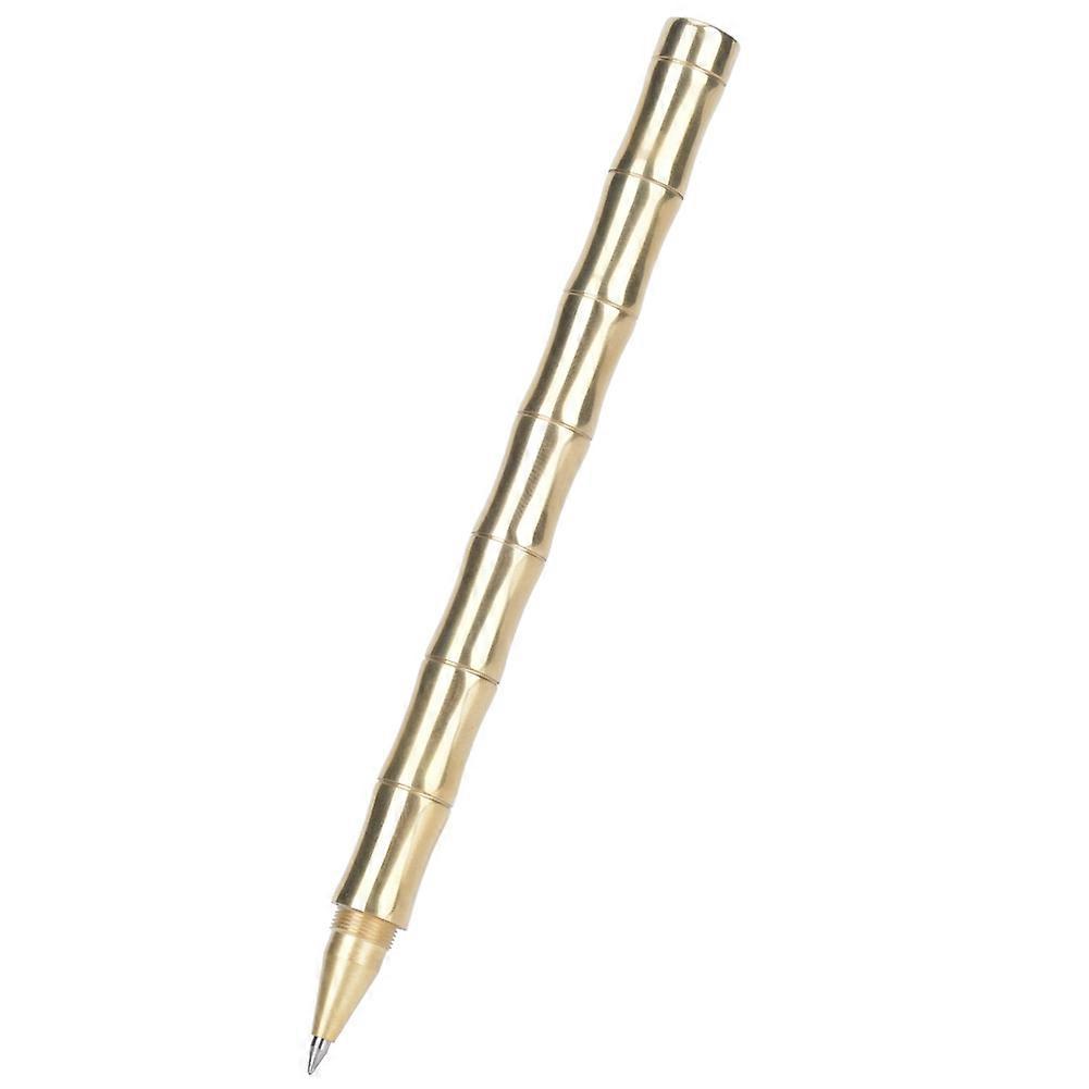 Multi Functional Brass Ball Point Pen Bamboo Pattern Business Signature Writing Pen