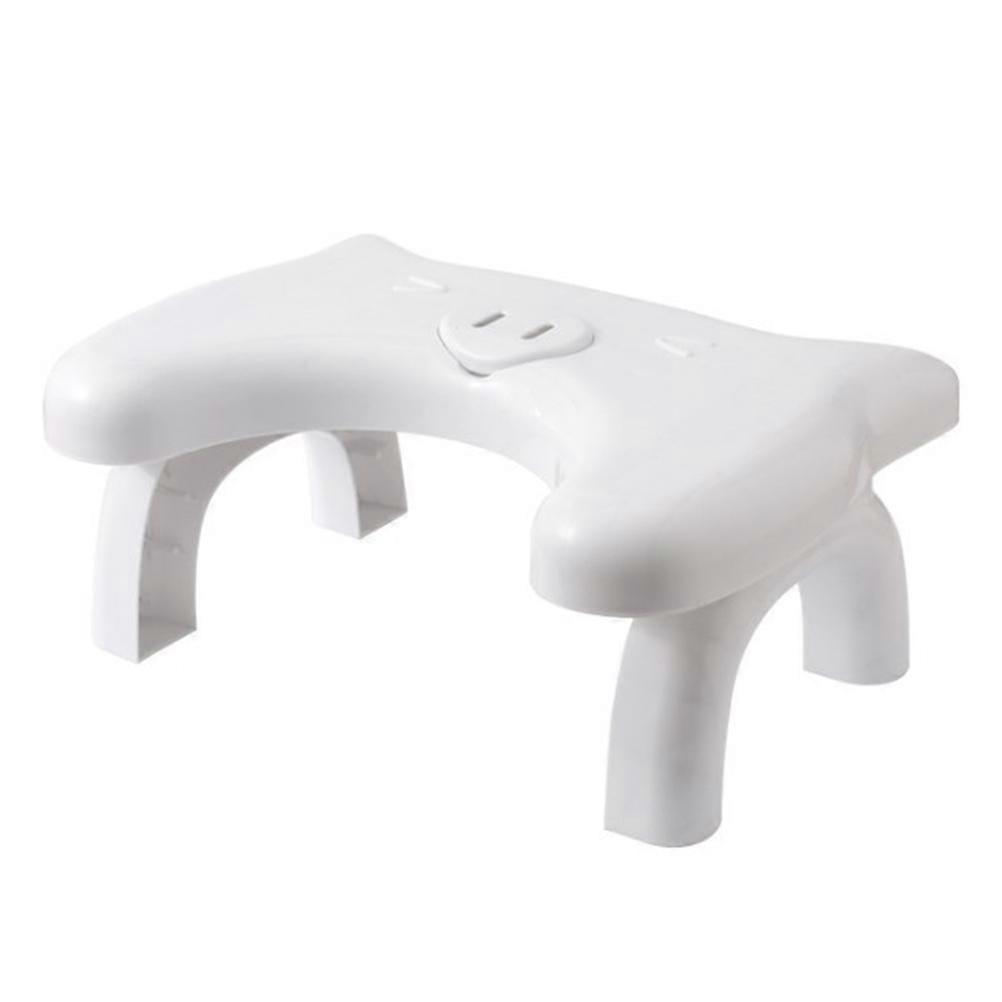 Toilet Stepping Stool Bathroom Furniture Stable Support Comfortable Usage Experience White Rectangular 1Pcs