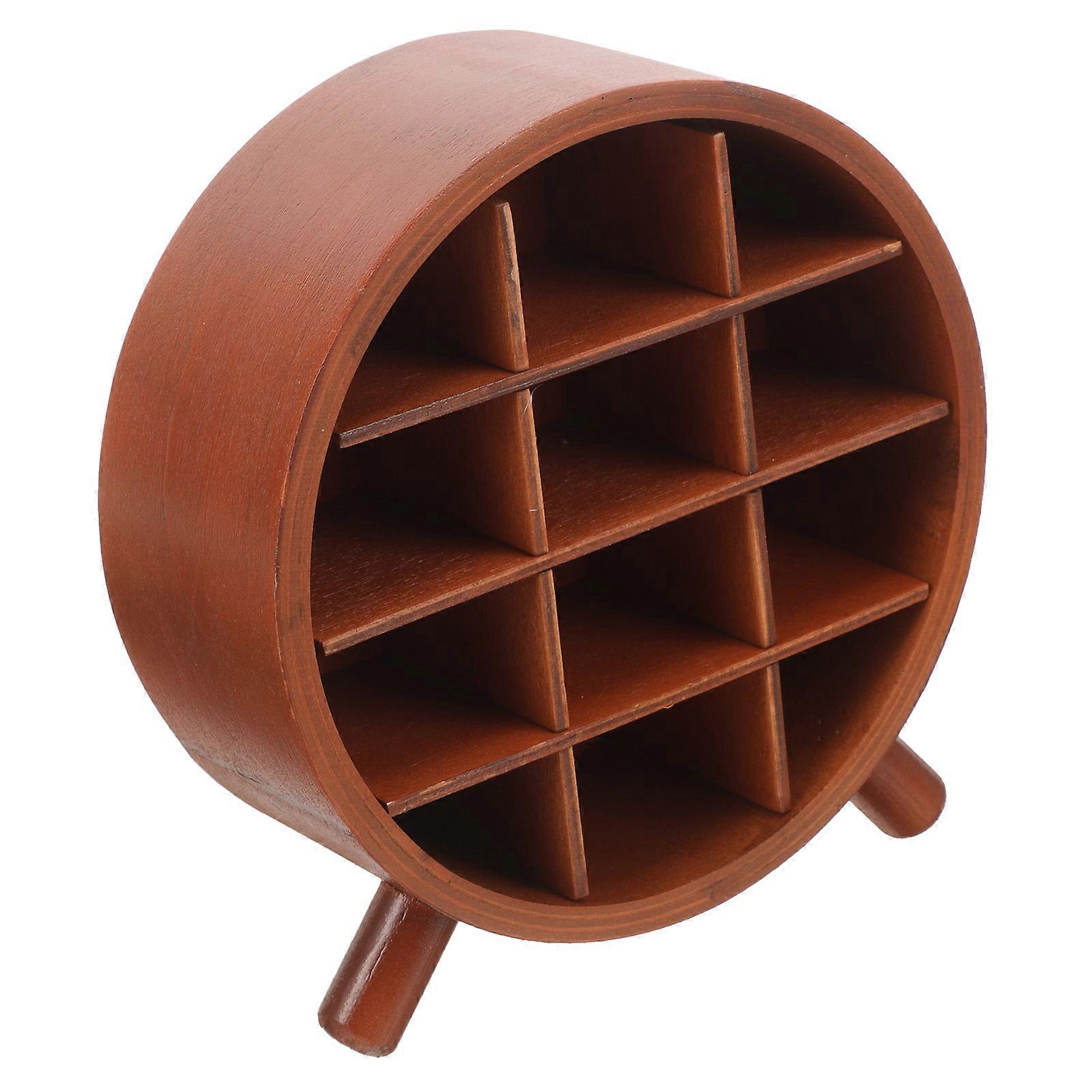 Wood Lipstick Holder for Storage Use Essential Oil Mascara Display Box 4.7 Inches