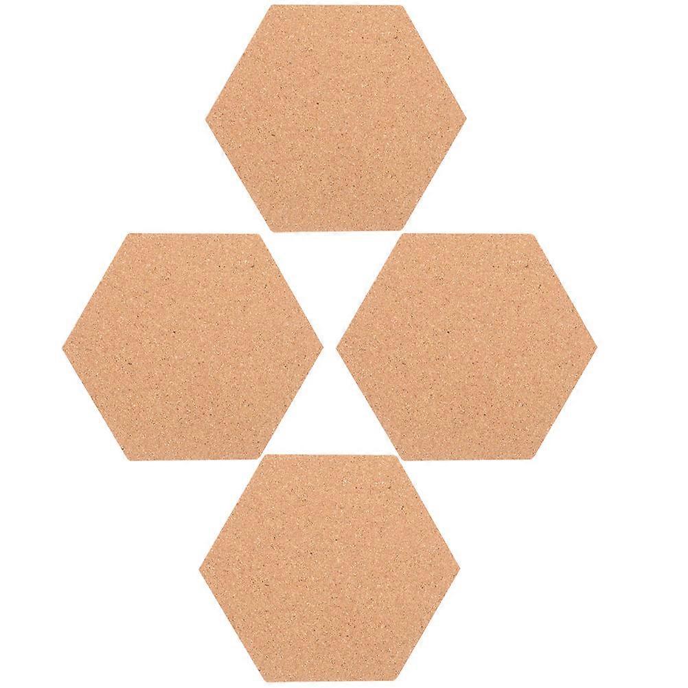 Corkboard Tiles Hexagon Cork Board For Walls Students DIY Installation 30X20CM 4Pcs