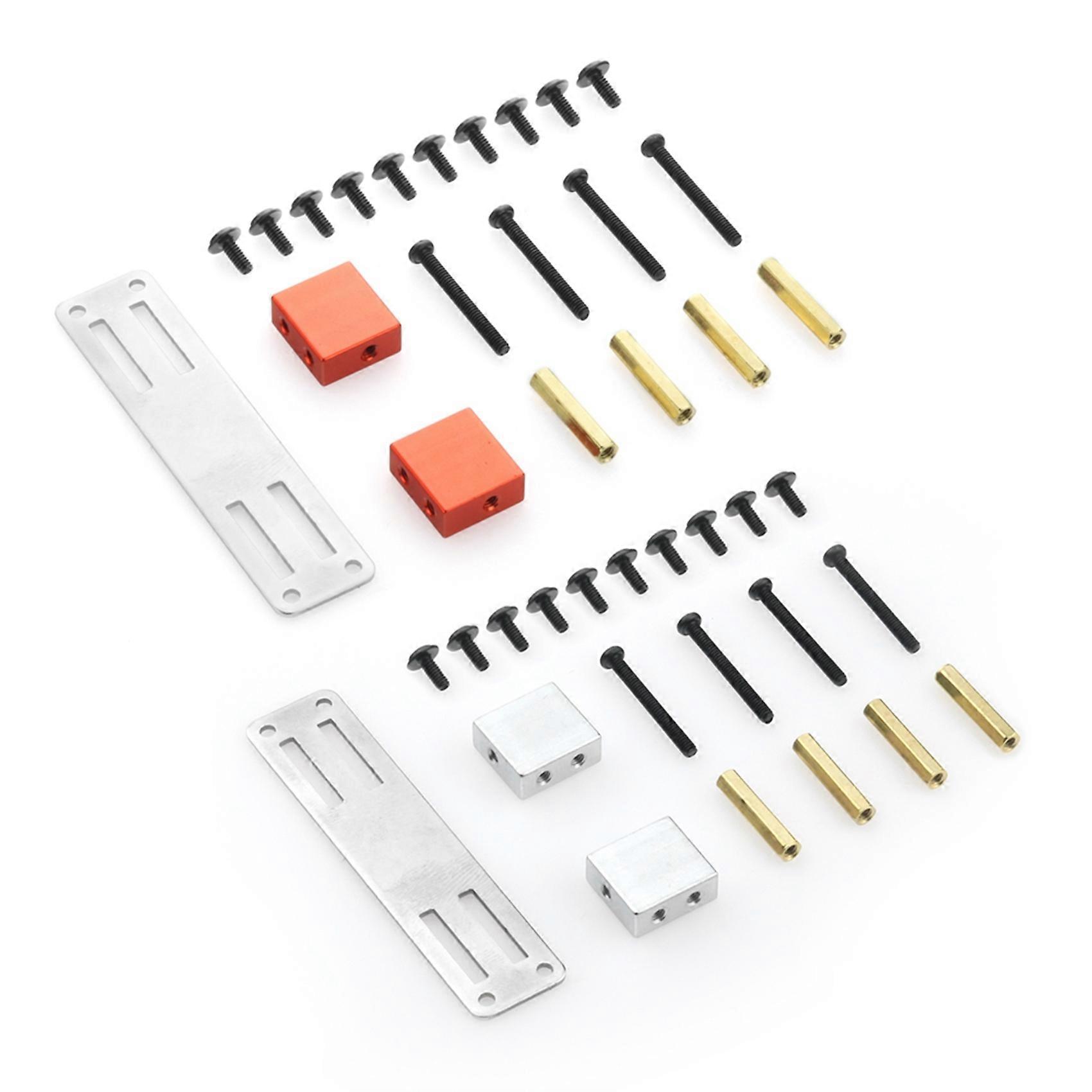 2SET Metall Servo Fixed Mount Halterung Kit für B14 B16 B36 C24 C34 1/16 RC LKW Auto Upgrade Teile, Rot