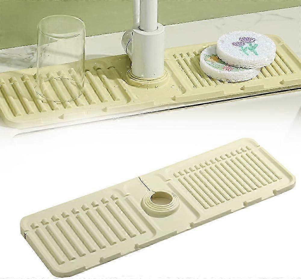 Silicone Sink Protector - Quick-Drying Stone Sink Tray, Sink & Bathroom Protector (Off White)