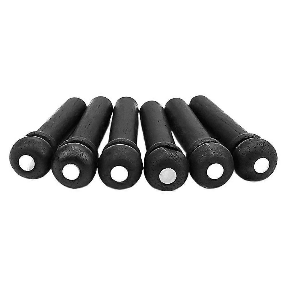 Guitar String Pegs 6Pcs Tuning Accessories For Musicians Black Color Cylindrical Design Professional Manufacturing Technology