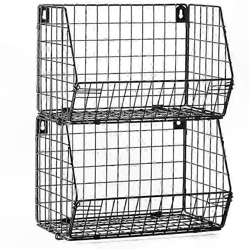 Hanging Wire Basket for Closet Organization and Food Storage Mesh Bin
