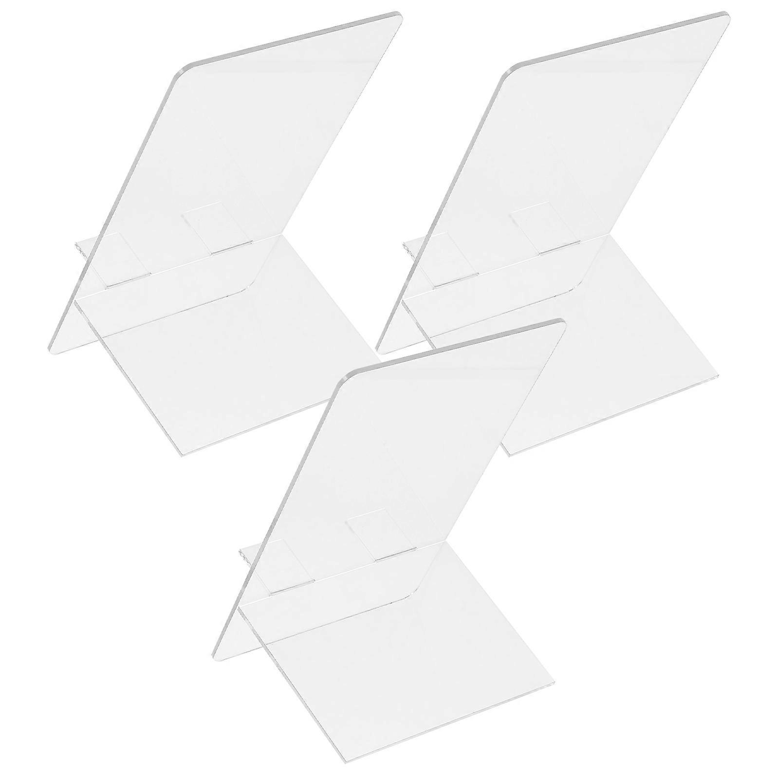 3Pcs Acrylic Memo Writing Board Transparent Erasable for Home Use Small Whiteboard