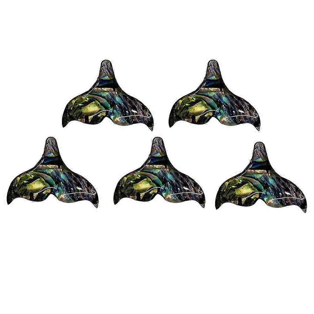 Mermaid Tail Pendant 5Pcs Multi Colored Abalone Shell Pendant with Unique Design for Decor