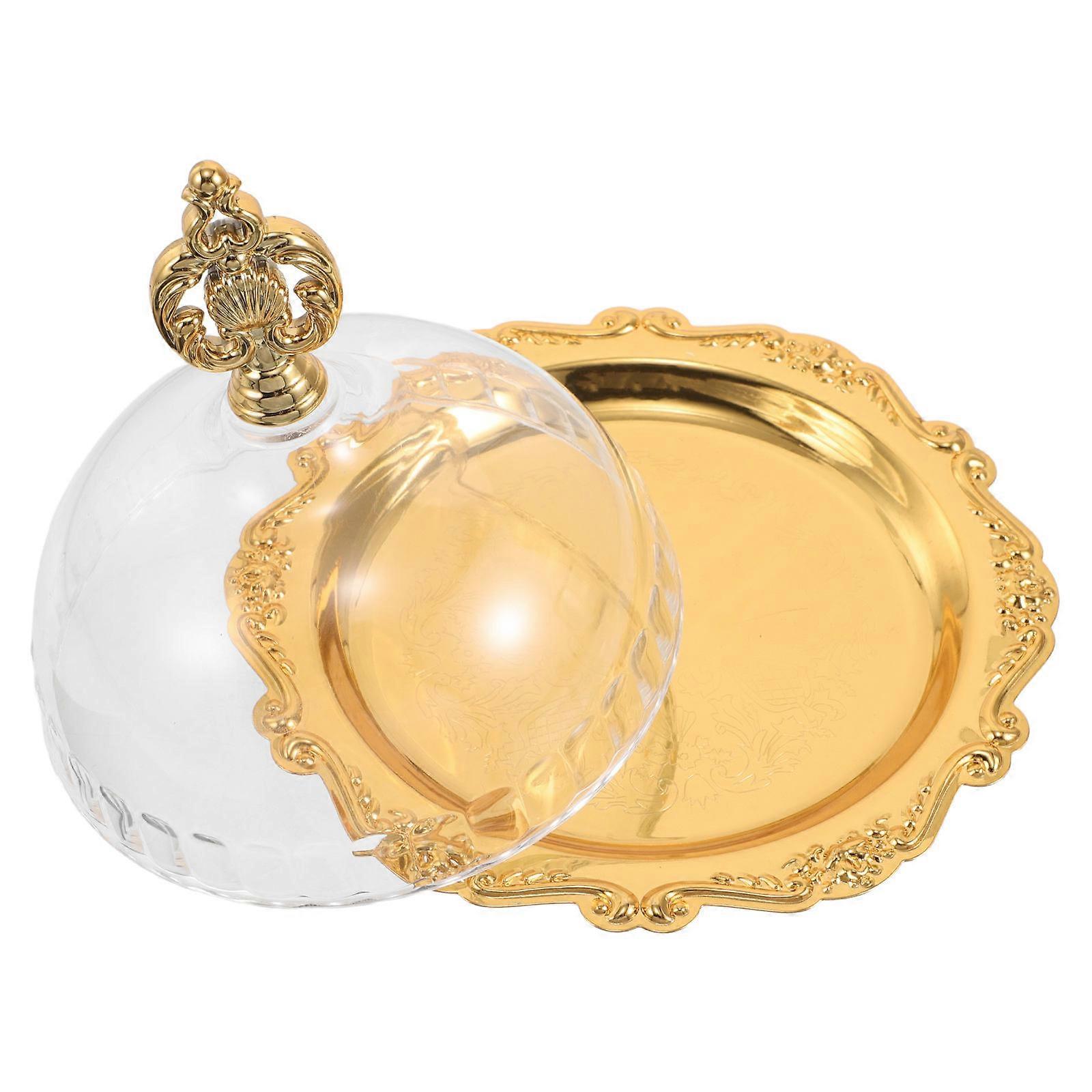 Metal Food Holder For Bakery Uses With Sophisticated Round Design For Displaying Desserts And Snacks Effective Protection 1Pack