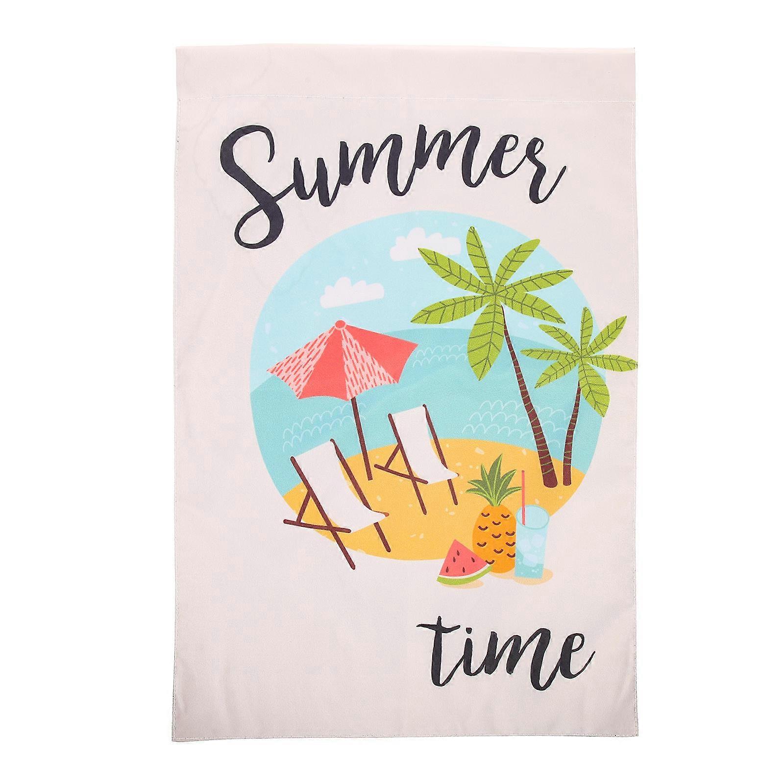 a polished product title and description based on your input:

 

**Product Title:** 
 Outdoor Polyester Flag – Vibrant Patterned Decor for Gardens,