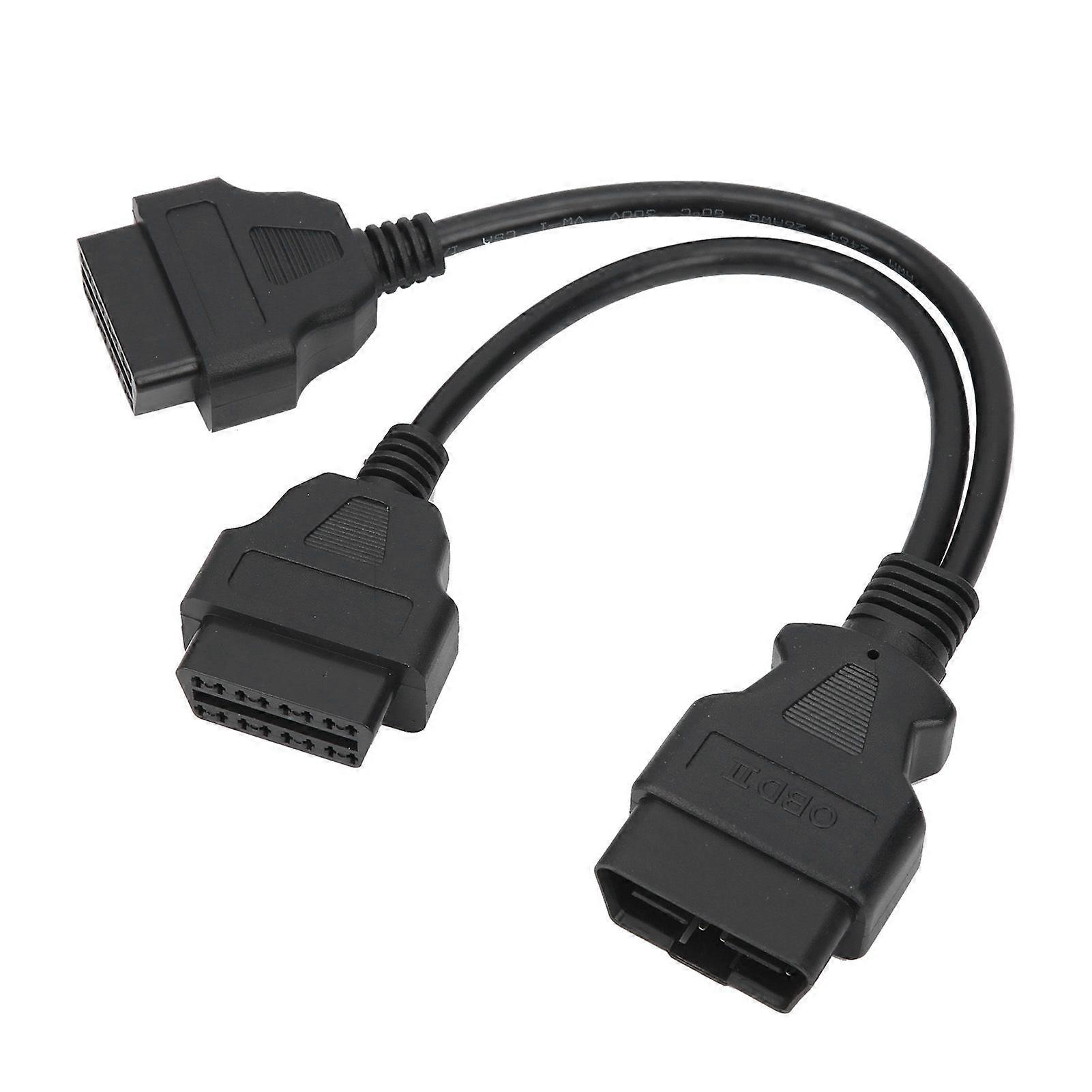 Car diagnostic adapter OBD2 1 to 2 splitter cable 11.8in