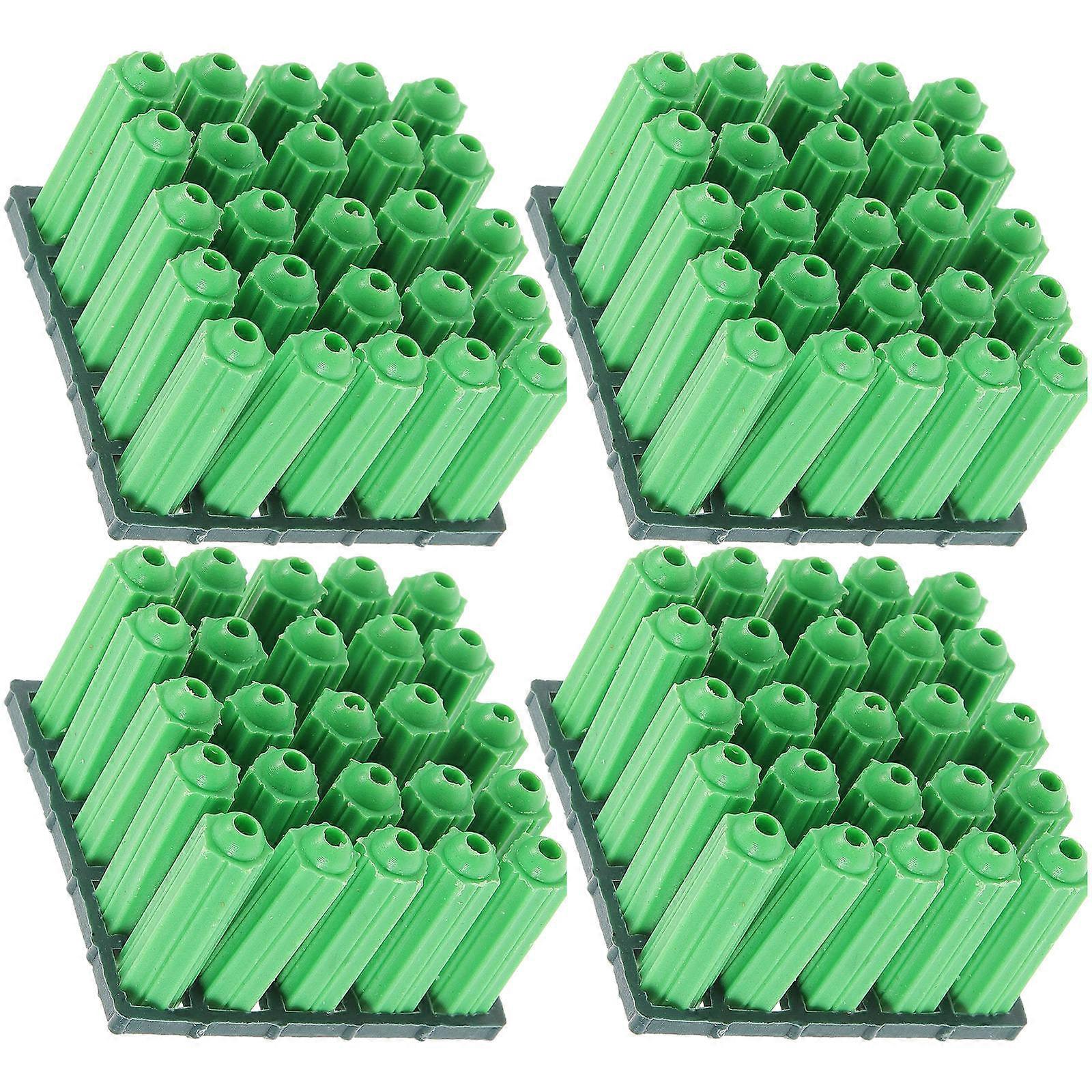 Green Plastic Expansion Anchors with Self Tapping Screws – Heavy Duty Wall Plugs for Drywall, Garage, Office, and Craft Room Fixings (100pcs)