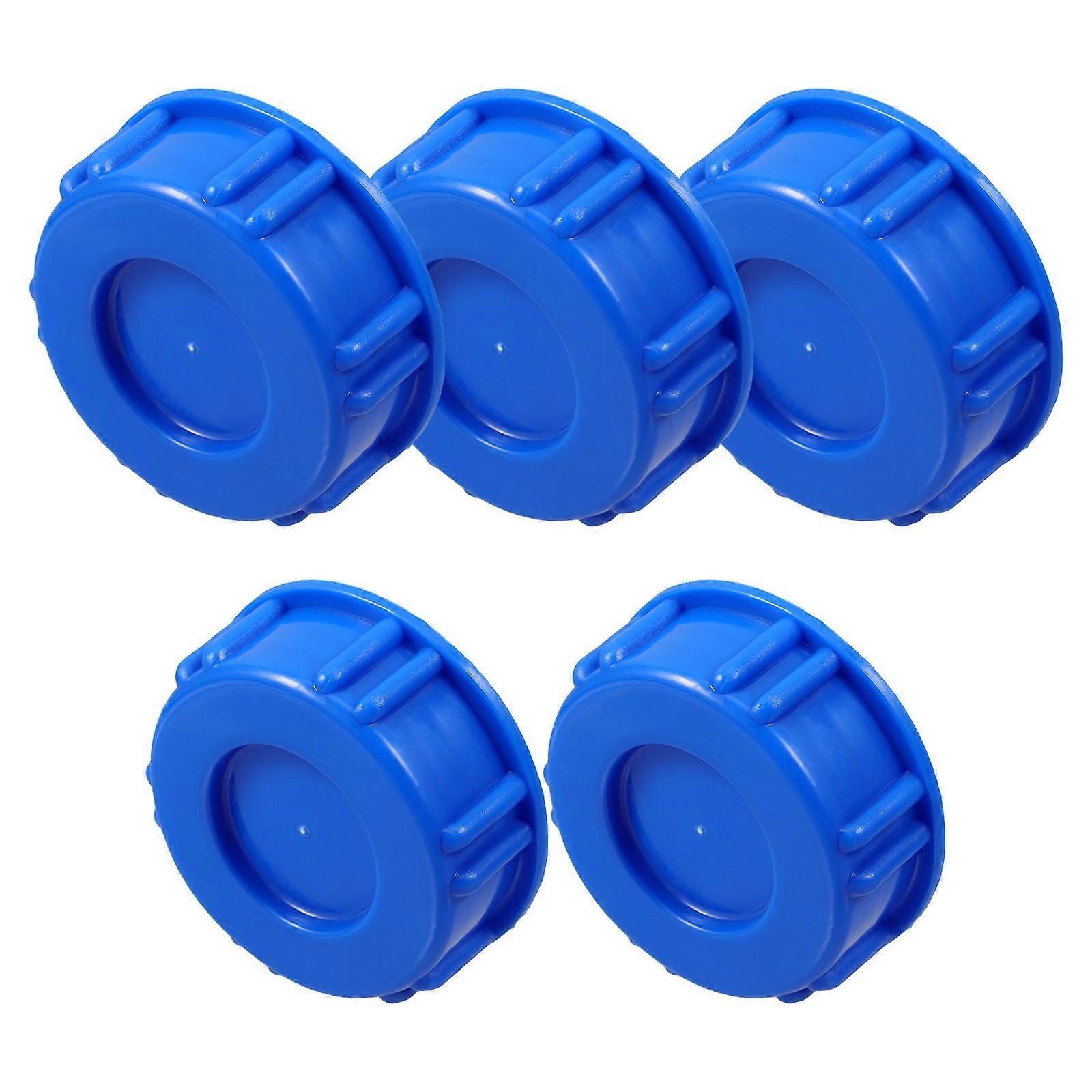 Reusable Ibc Bucket Cover 5Set Waterproof Lid For Water Storage Barrel Outdoor Use Blue Round Design Suitable For Rainwater Collection
