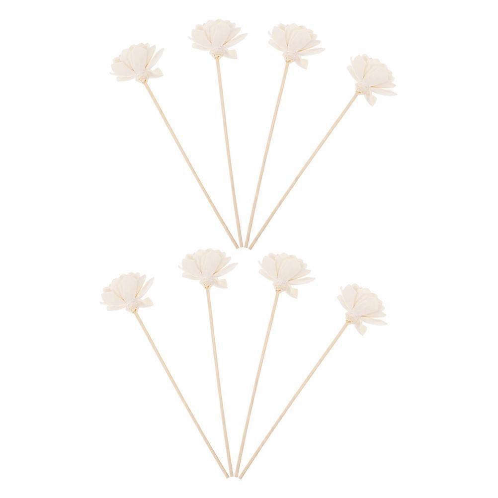 8pcs Dried Dahlia Flower Diffuser Sticks for Aromatherapy and Home Decor Beige Color Enhance Room