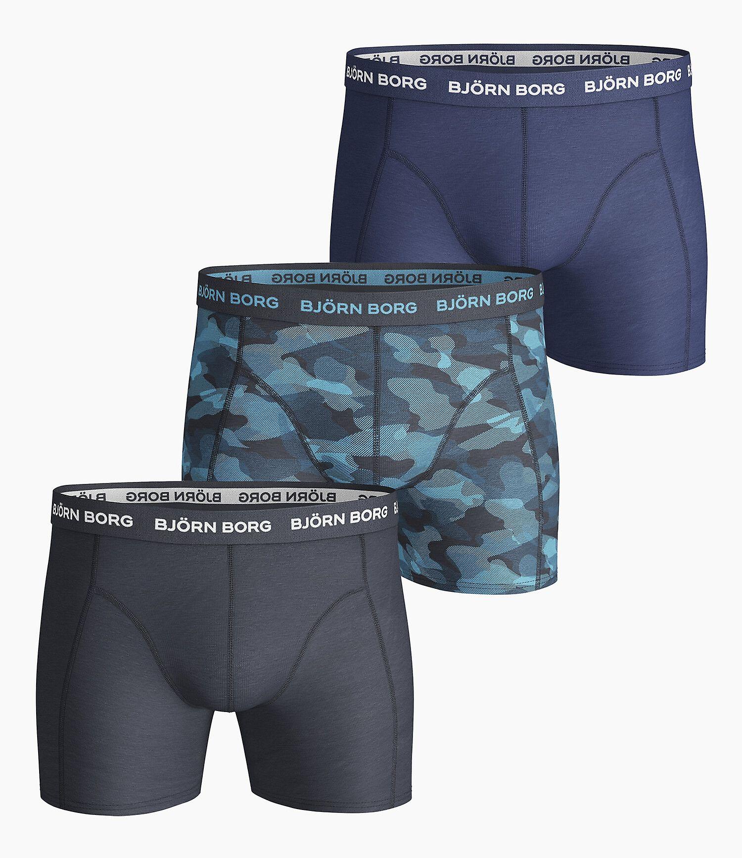 Bjorn Borg Shadeline Essential Boxer Shorts 3-pack - Total Eclipse