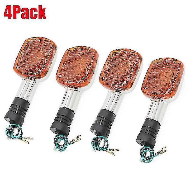 12V Turn Signal Light Kit, For Honda VT400 and Multiple Models, Chrome Plated Appearance, Plug and Play