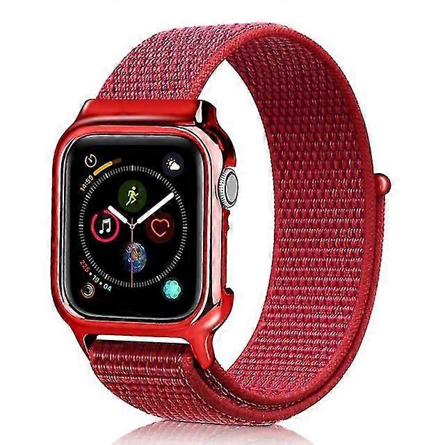 Single nylon watchband with bezel for Apple Watch series 5 and 4 44 mm color7