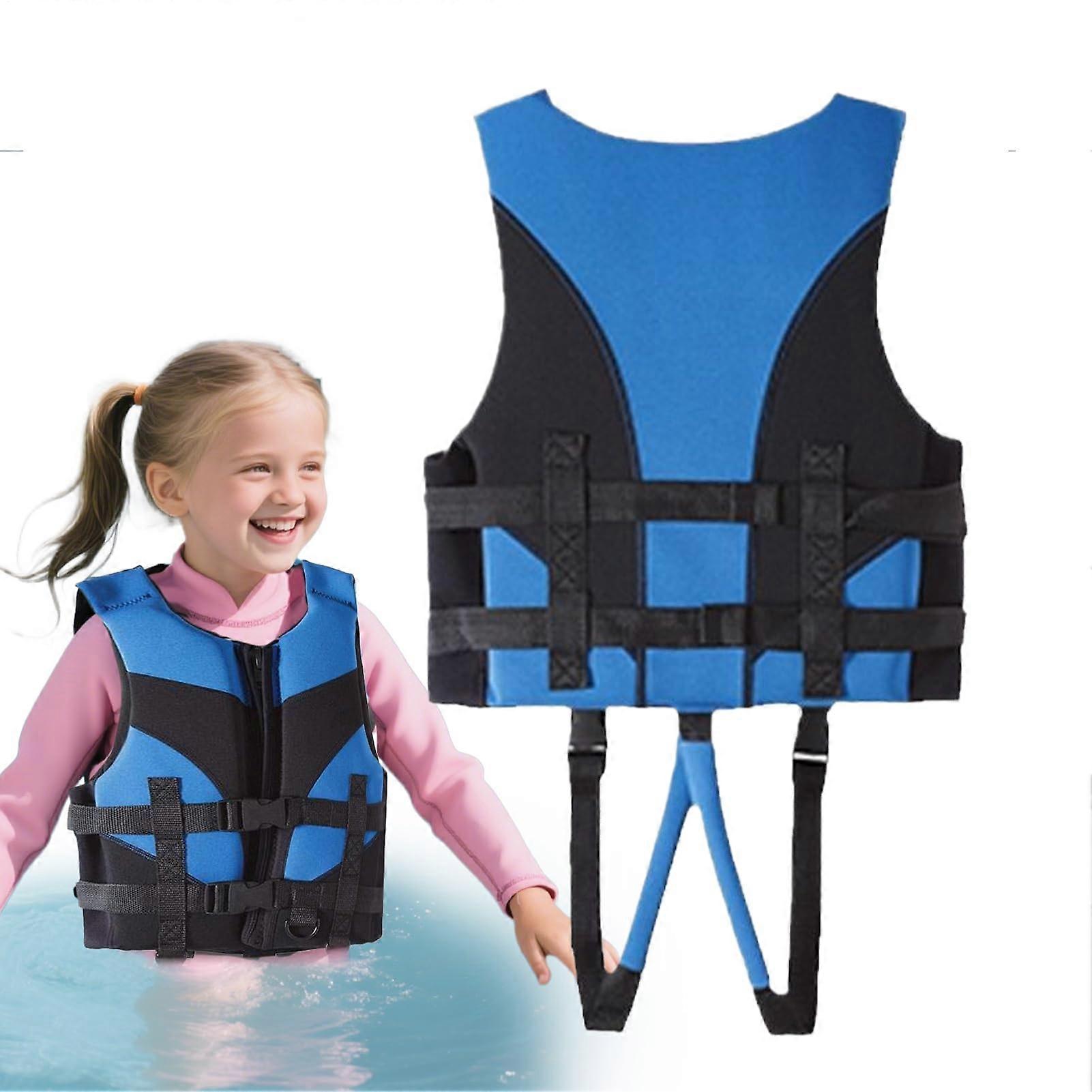 Children's Life Jacket Adjustable Swim Vest for Kids Learning to Swim Buoyancy Aid for Water Sports