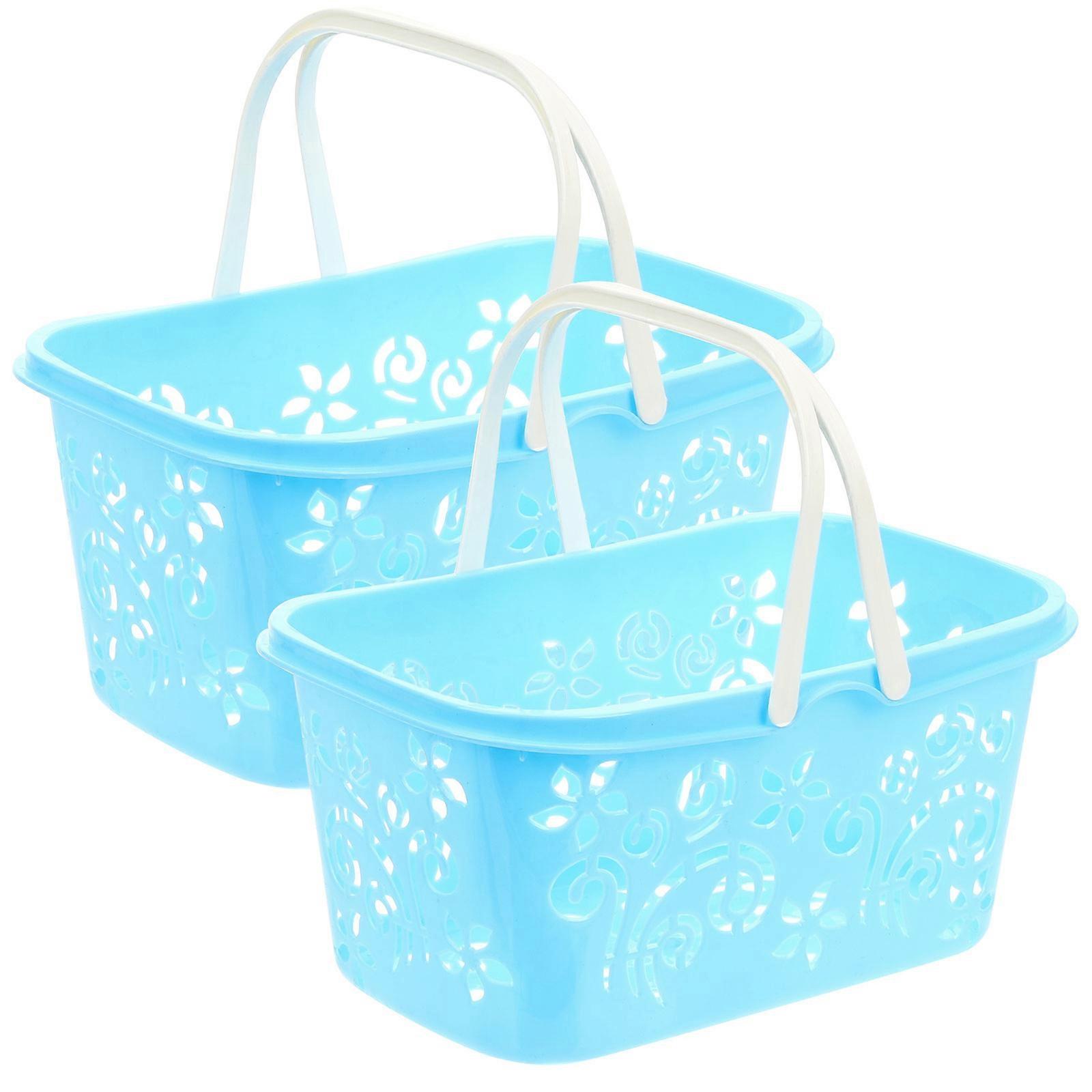 Tiny Baskets Decor Toys For Classroom Storage 9.6X5.9X4.1in Plastic Material 2Pcs