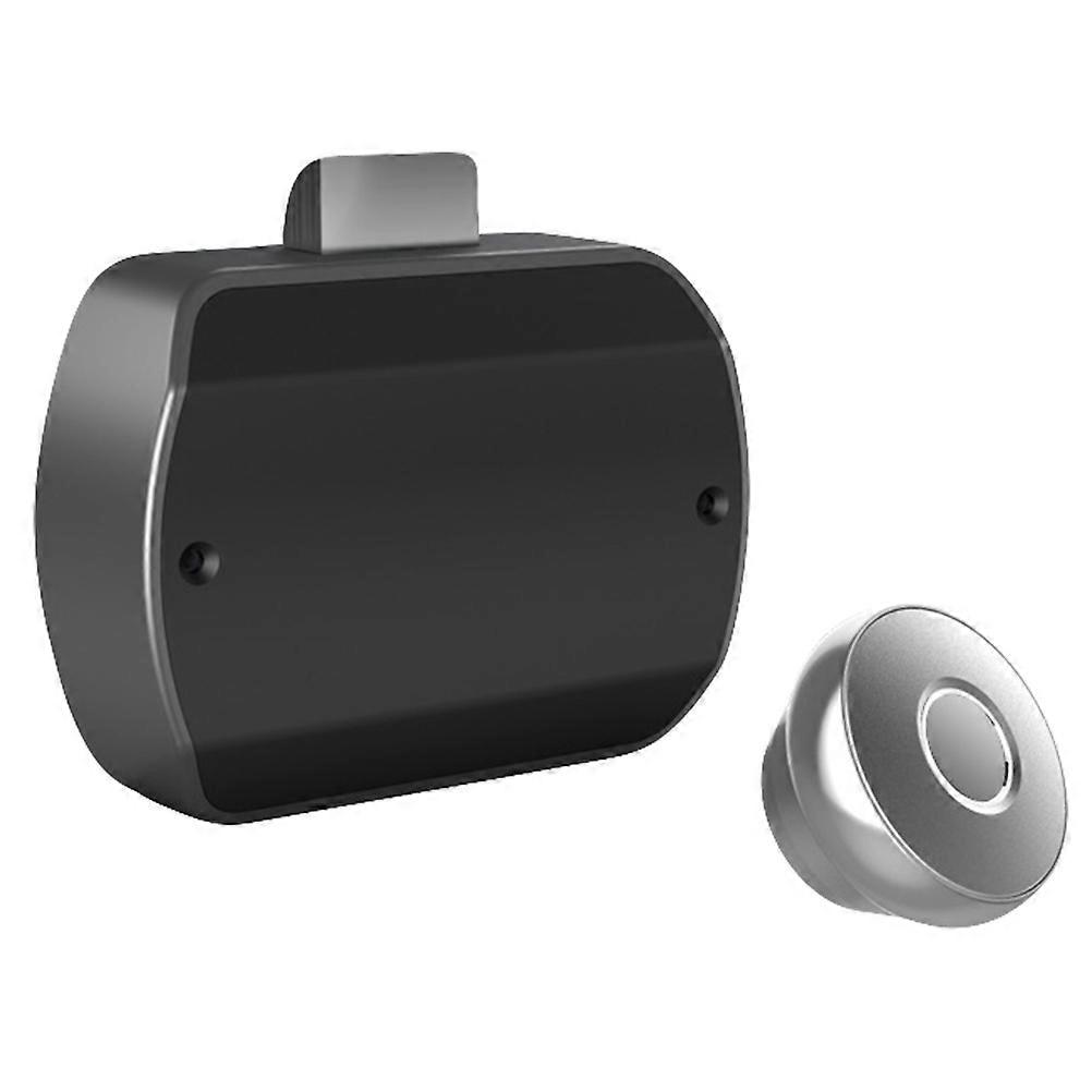Portable Fingerprint Lock For Locking Drawers Office Use Rectangular Silver 1 Set