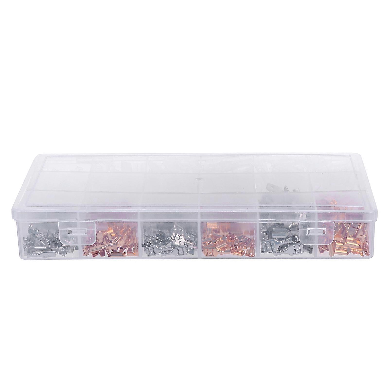540pcs Cold-Pressed Terminals Copper Connector for Home 2.8/4.8/6.3MM Assorted Color