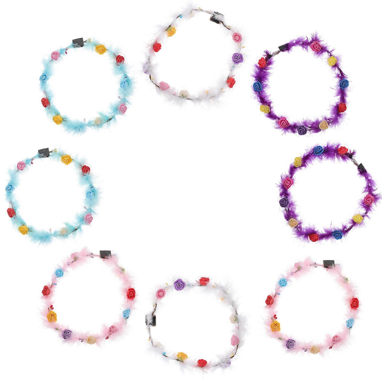 Assorted Color Glowing Hairband for Home Use Lightweight ABS Luminous Headband Perfect for Party and Carnival