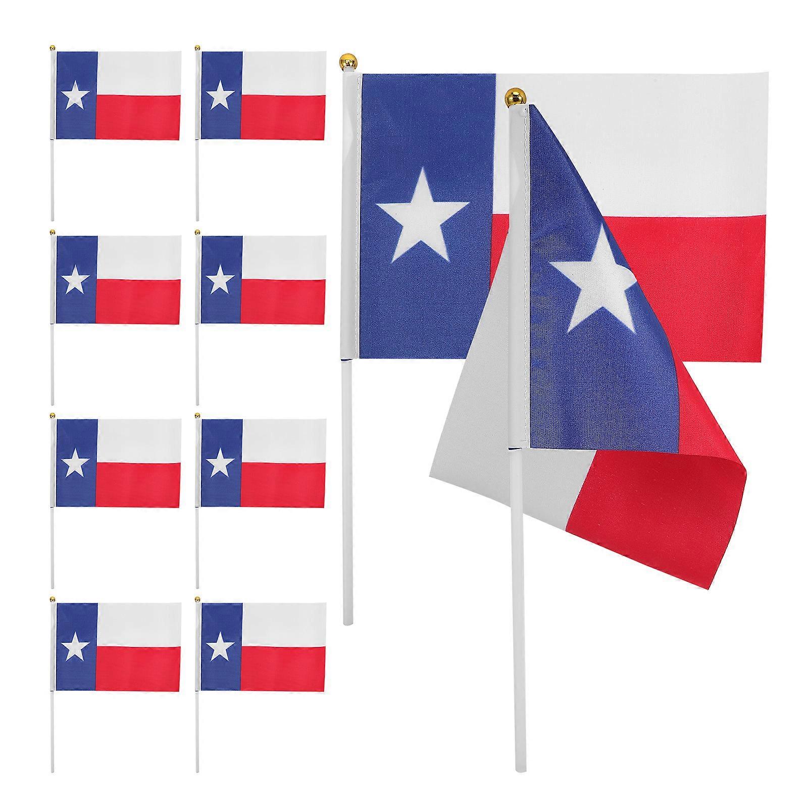 Handheld Texas Flags For Adults In Designed For Sports Events And Political Gatherings With Quality Material 10Pcs