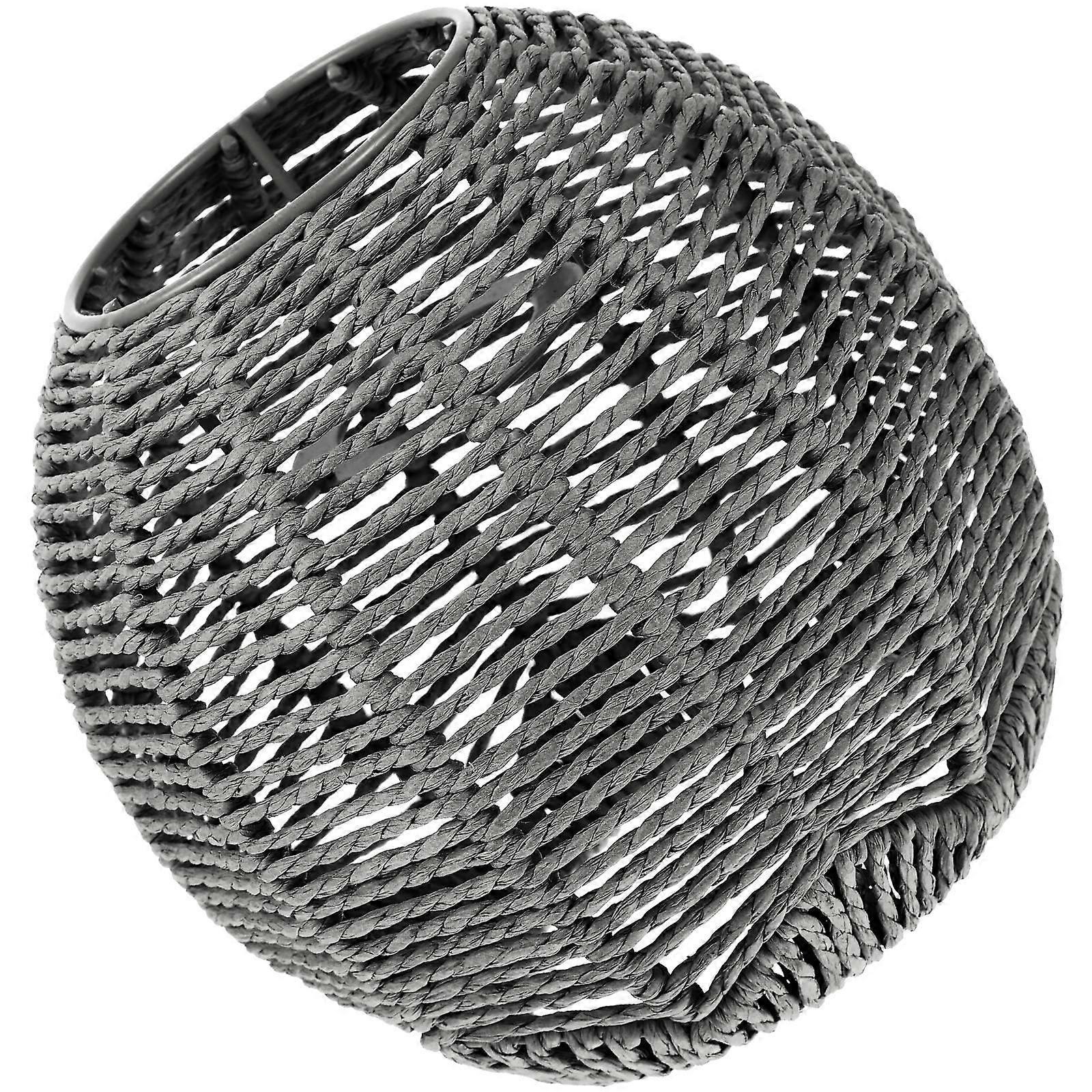 Hemp Rope Woven Lampshade with Metal Frame Grey Color for Pendant Light Fixture Use 6.5 Inches