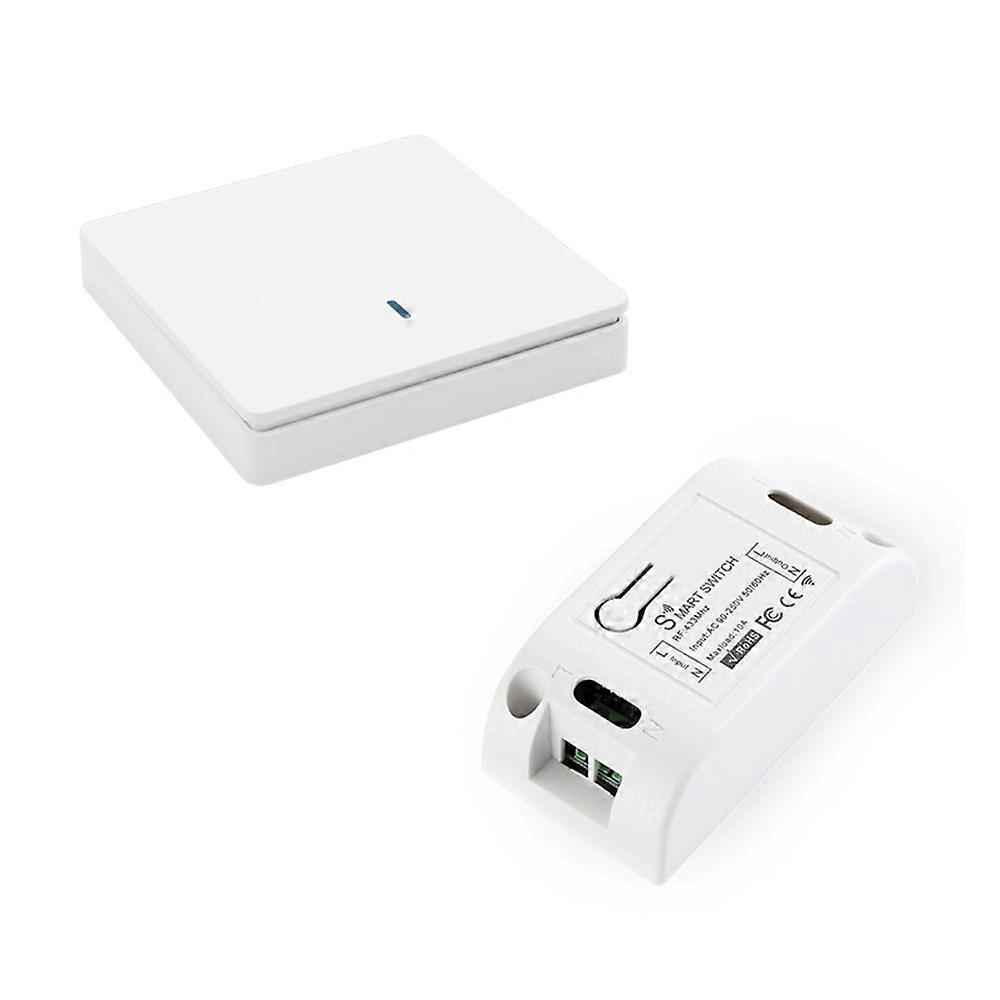 Wireless Smart Light Switch RF 433MHz Lighting Control Intelligent Switch AC 90-250V 10A Module( 1