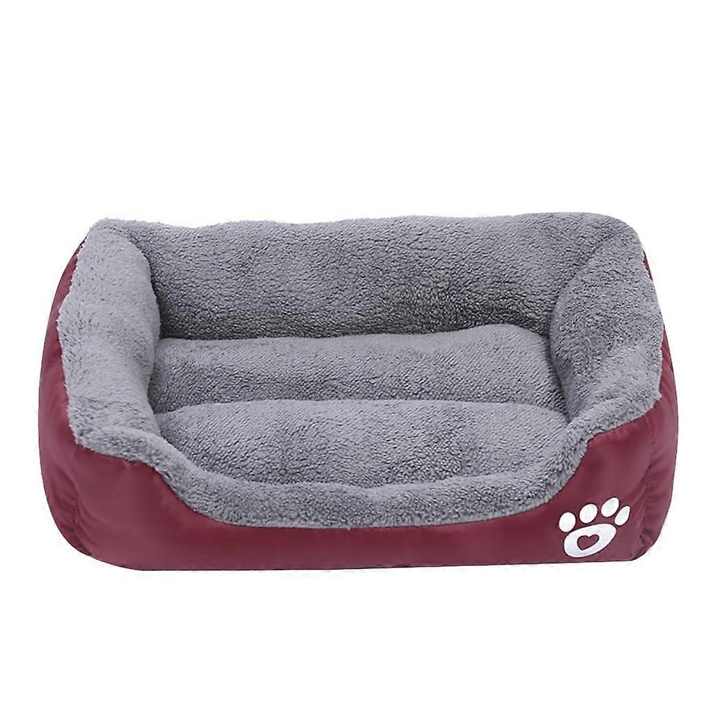 Pet Bed With Furry Cushion Soft Plush Nest For Puppies Dog Sofa