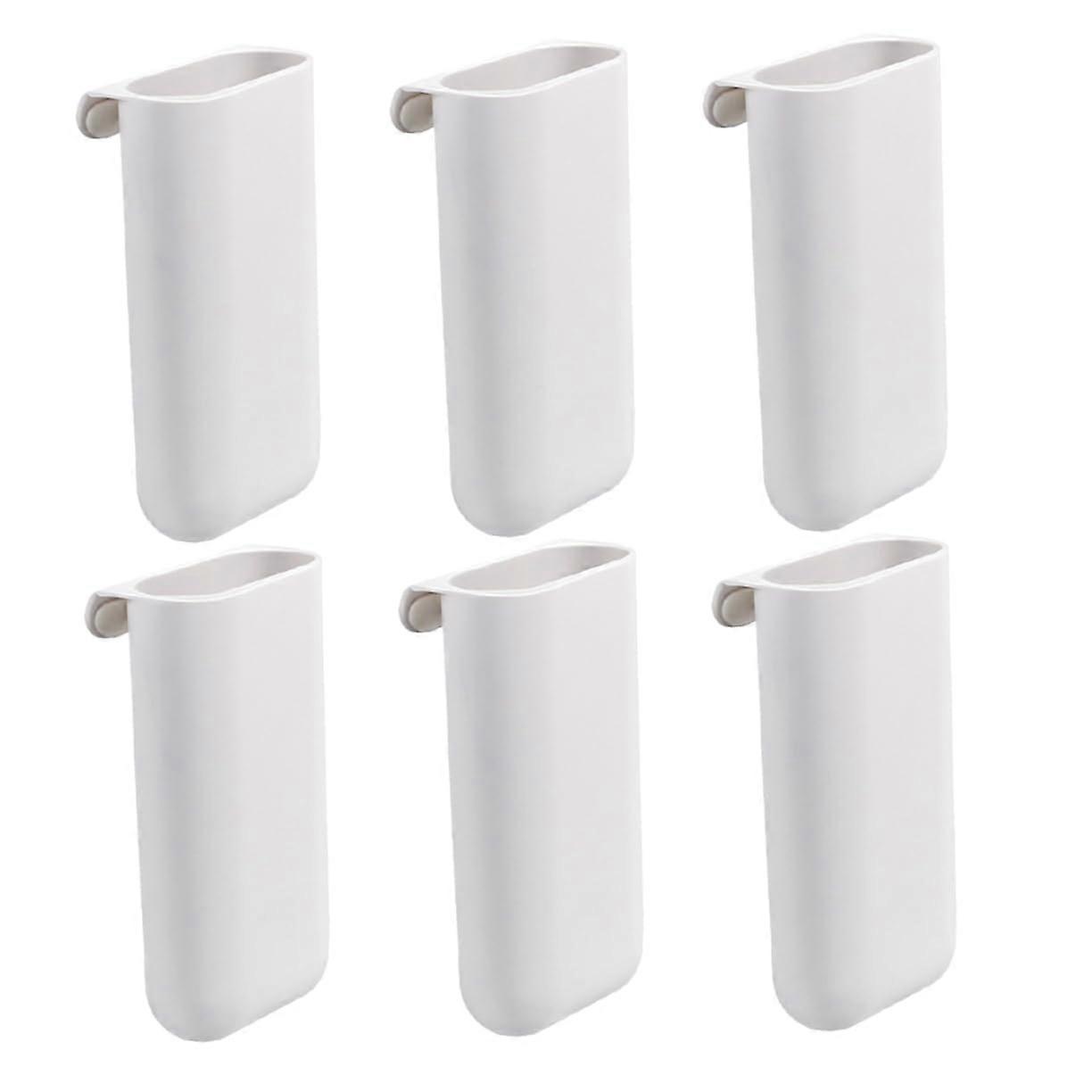6-Piece Self-Adhesive Desktop Organizer Pen Holder for Office, School, Makeup, and Remote Control Storage Solution