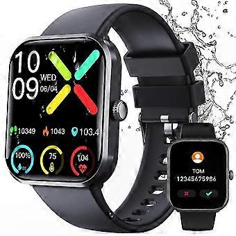 Suivi de condition physique avancé avec capacité d’appel, design noir élégant, montre intelligente de surveillance de la santé