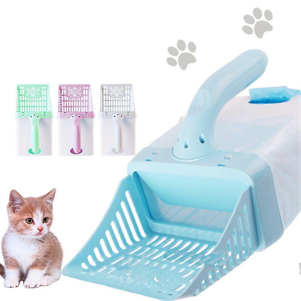 Cat?Litter?Shovel?with Garbage Box?Cat?Litter?Cleaning?Tool Set Pet Supplies