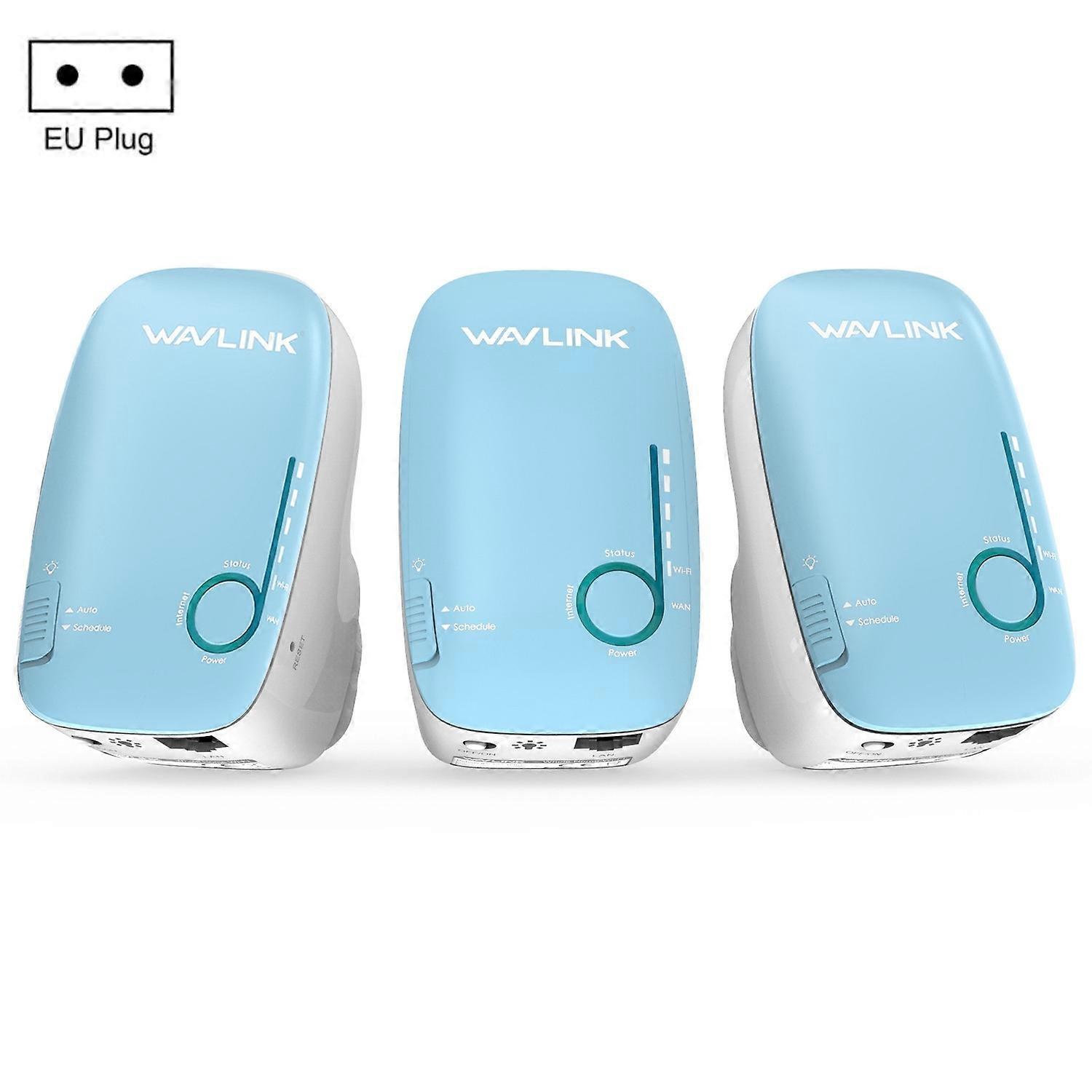 3PCS Blue AC1200 Dual Band Wireless Repeater EU Plug