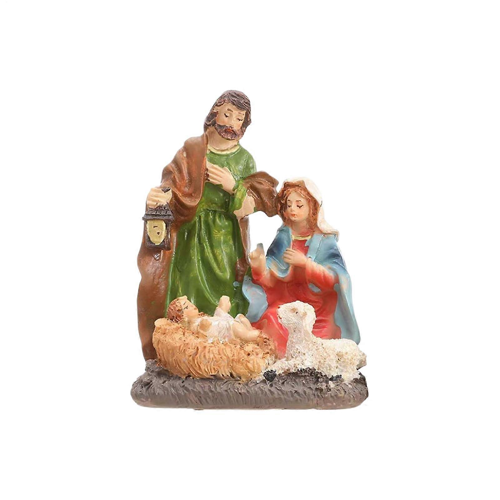 Holy Family Statue – Nativity Scene Figurines | Resin Christmas Decor, 10 Inch Religious Sculpture for Shelf or Tabletop Display
