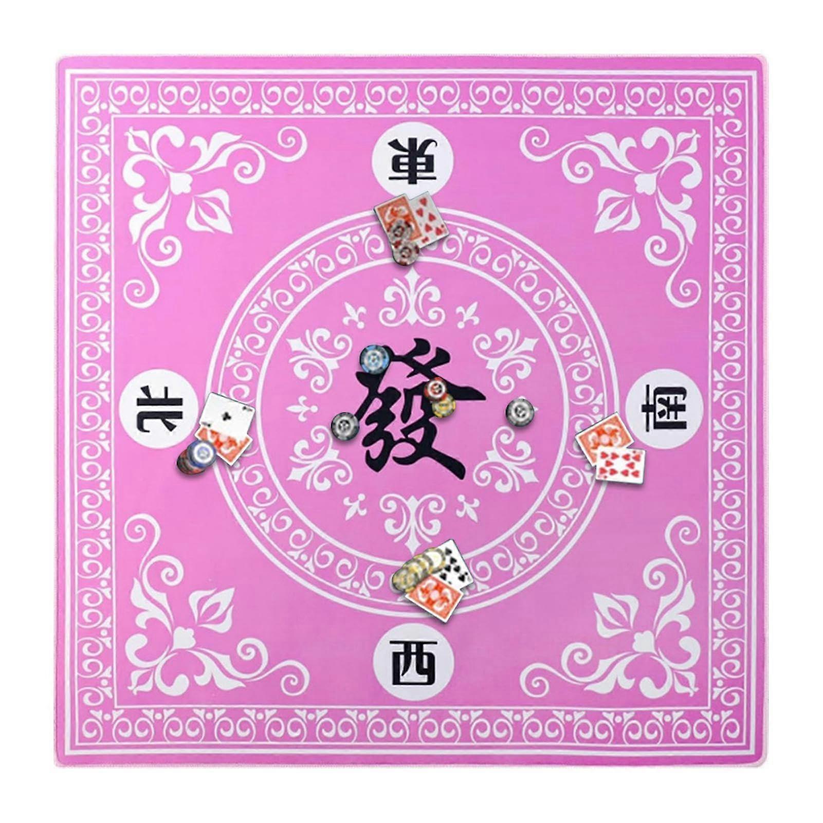 Mahjong Mat for Table, Board Game Mat, 27 x 27 Inch Playing Card Mat with Noise Reduction