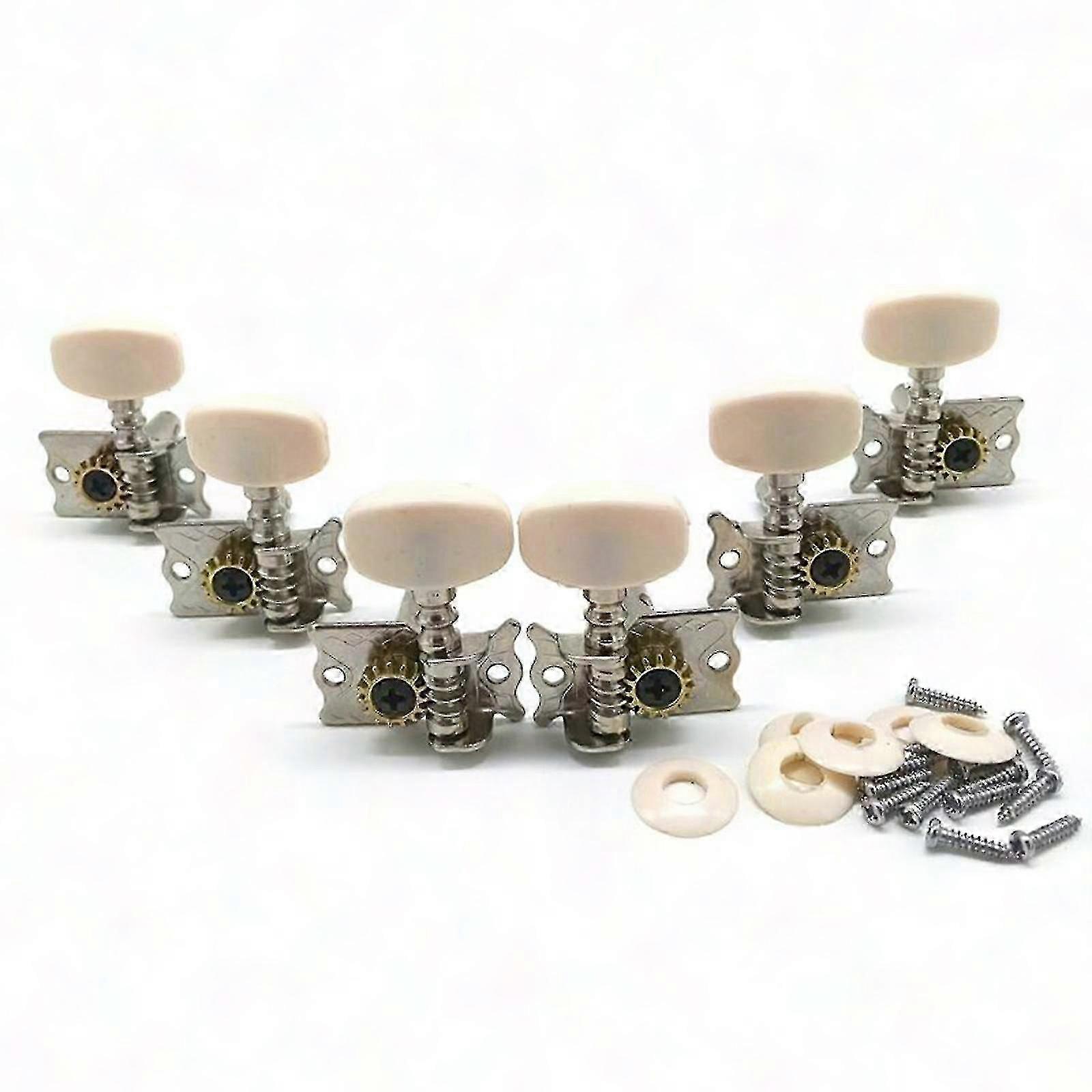 Guitar Tuning Peg Keys Tuners Acoustic Guitar Machine Heads Tuner Silver Pearled-YuJia