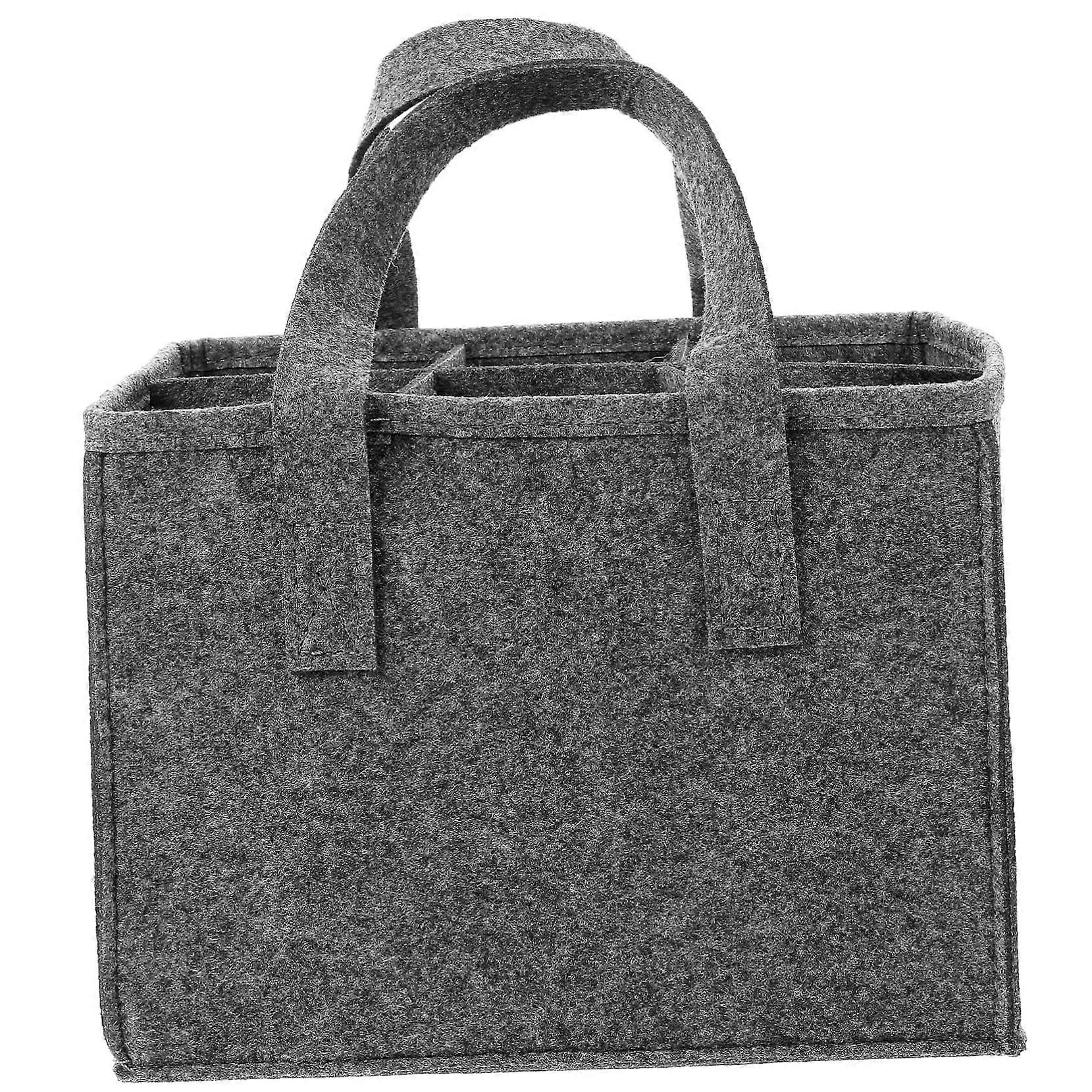 Flaschen Tragetasche Filz - Wiederverwendbare Rotwein-flaschentasche Grau 24x16x16CM Für Weinflaschen-Transport Und Aufbewahrung