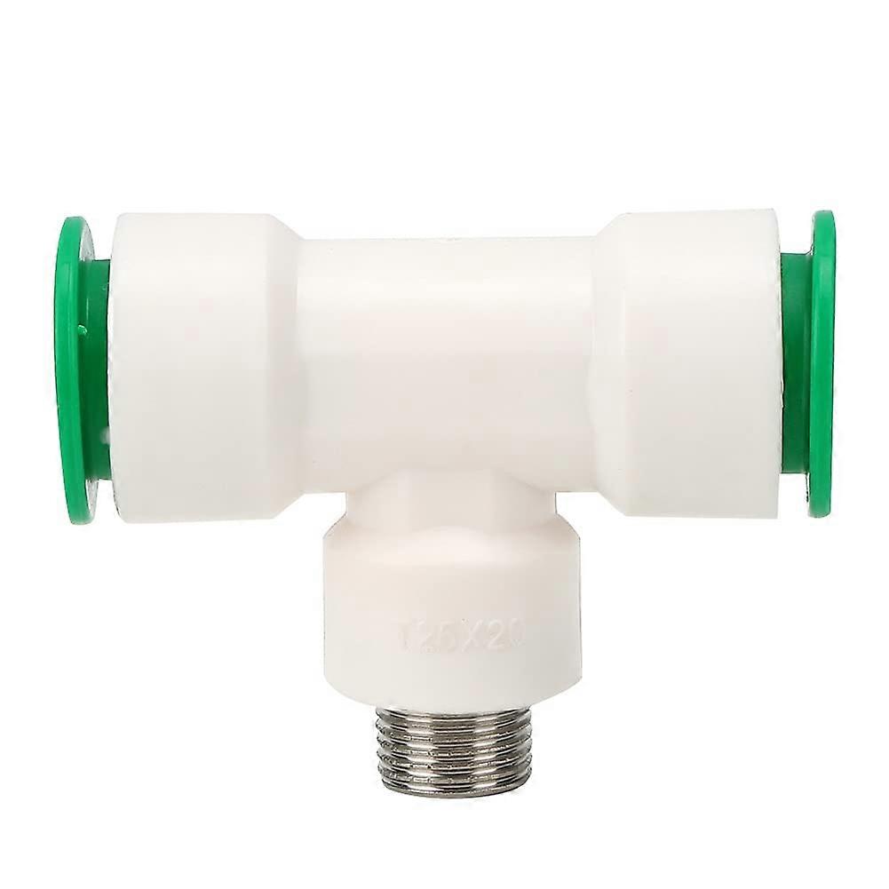 25mm 25mm G1 2 Inch Male Thread PPR Plastic Water Pipe Adapter T Shinte Connector Water Pipe Fasteners for Hot and Cold Drinking Water System