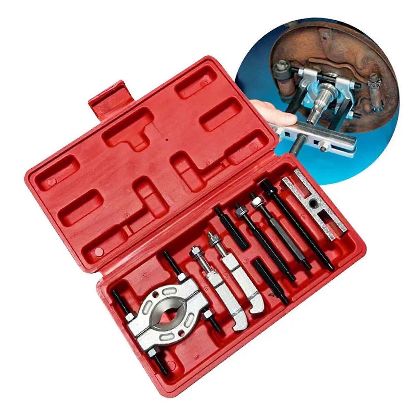 Professional 9piece bearing separator and puller set, tool kit for bearing removal, bearing separator, auto tool set with red case